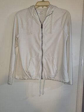 Sonoma White Zip-Up Hoodie Jacket